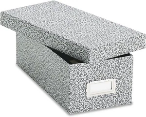 Oxford 40588 Reinforced Board Card File, Lift-Off 3" x 5", Black - Picture 1 of 1