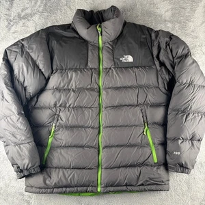 Chaqueta acolchada The North Face 700 para hombre L gris verde cremallera completa aislada invierno - Imagen 1 de 17