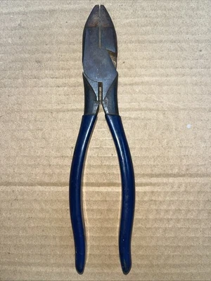 Винтажные плоскогубцы KLEIN Side cut Lineman #D213-8NE длина 8,5 дюйма - Изображение 1 из 4