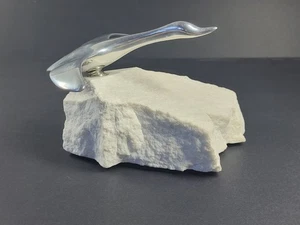 Hoselton Hand Crafted Aluminum Canada Goose Sculpture on Stone with Pivot Point - Foto 1 di 11