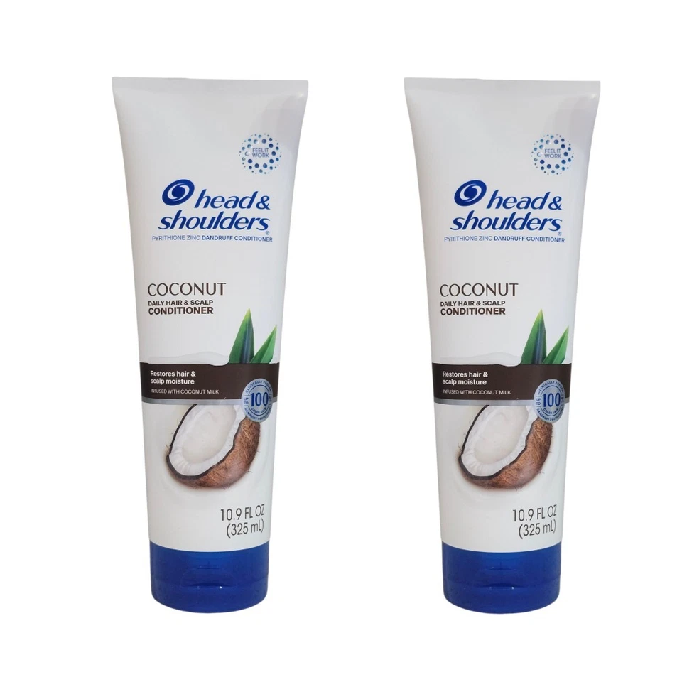 NEW 2 Head and Shoulders Coconut Fresh Anti-Dandruff Conditioner 10.9 fl oz - Image 1 of 1