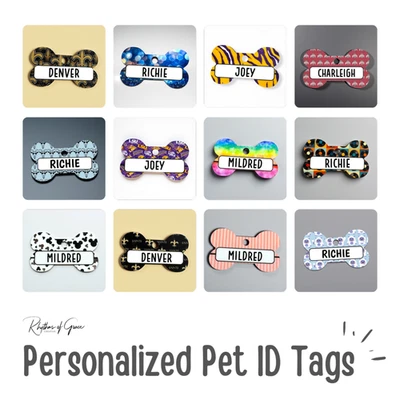 Paw-some Personalized Pet ID Tags: Make Them Unique! Double-sided I Handmade - Image 1 of 4