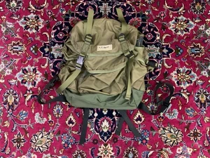 Vintage LL Bean Continental Ruck Sack Olive Green Tasche Rucksack - Bild 1 von 8