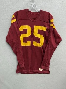 Wilson vintage anni 50 60 USC? Maglia calcio vera vintage rosso giallo #25 taglia 38 - Foto 1 di 16