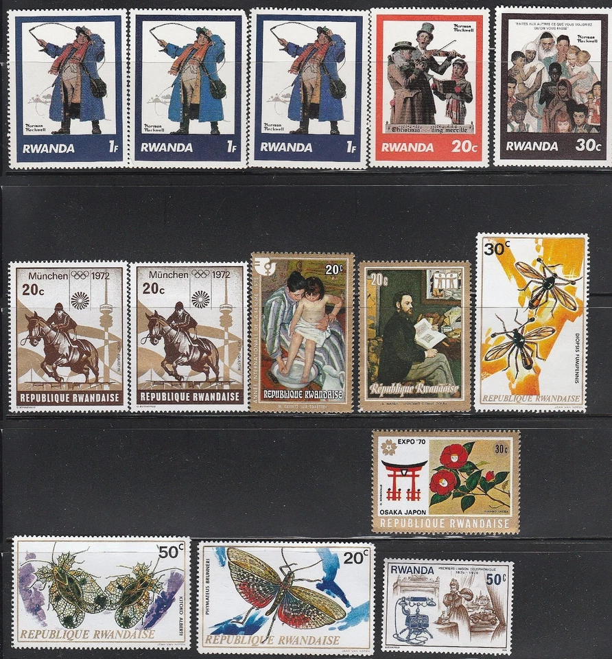 RWANDA - COLECCIÓN DE 14 SELLOS MNH DE ALTO VALOR ENVÍO GRATUITO  Foto 1 de 1