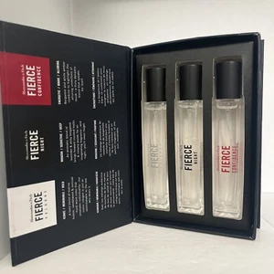 Abercrombie Fierce Night Confidence 3 x 0.33 Oz  Travel Mens Cologne Set NEW - Picture 1 of 5