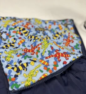Build-A-Bear’s Wendeschlafsack mit bunten Eidechsen marine - Vintage 2010 Neu mit Etikett - Bild 1 von 7