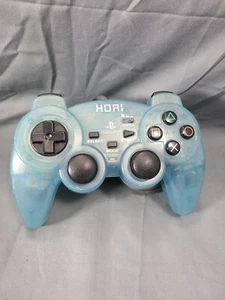 Hori PS1 und PS2 Analog Sindou Pad Clear Blue getestet und funktionsfähig  - Bild 1 von 5