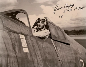 JAMES JIM CUPP SIGNED AUTOGRAPHED 8x10 PHOTO USMC MARINE FIGHTER ACE BECKETT BAS - Picture 1 of 2