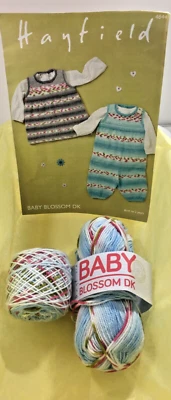 Hilo acrílico Baby Blossom DK y Sirdar Hayfield patrón de tejido 4844 Foto 1 de 4