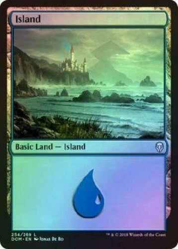MTG:  Island 254/269 - Dominaria - Common - Foil - New - NM/M - Image 1 of 1