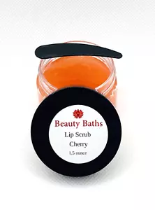 Cherry Lip Scrub handmade exfoliating sugar scrub gift for her natural lip scrub - Picture 1 of 13