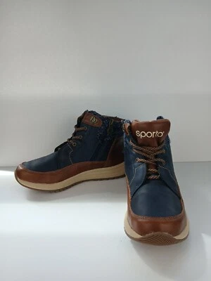 Sporto Ignite Tan/Blue  Waterproof Boots US 6.5M US Lightweight  15 % Wool Zip   - Image 1 of 4