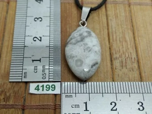 Pendentif AGATE CRAZY LACE + cordon reglable bijou original naturel pierre - Picture 1 of 2