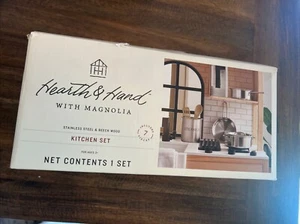 Hearth & Hand With Magnolia 7pc Stainless Steel Cookware Toy Set New! - Picture 1 of 4