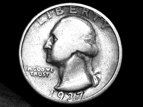 1937-S Washington Quarter --- Fine Cover