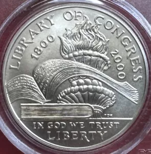 2000-P Library of Congress 200th Anniversary SILVER Dollar. PCGS MS-69. KM# 311 - Picture 1 of 4