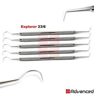 5pcs Dental Explorer 23/6 Sonda Endodóntica Diagnóstico Sarro Removedor de sarro Raspadores CE - Imagen 1 de 2