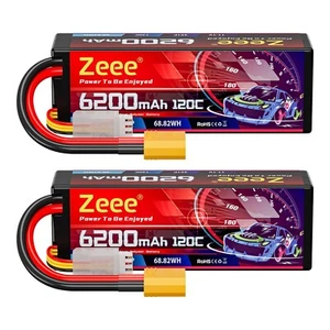 Zeee 3S Lipo Battery 6200mAh 11.1V 120C Hard Case RC Battery with XT90 Connec... - Picture 1 of 6