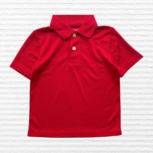 New Cat & Jack Boys Girls Performance Polo Shirt Red Short Sleeve Sz XS (4-5) - Picture 1 of 11