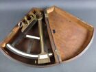 Beautiful Antique Wooden Octant In Wooden Box.