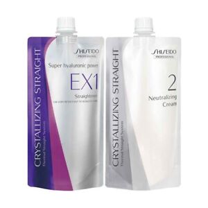 Shiseido Crystallizing Straight Hair Set Straightener & Neutralizer (EX1+2) 400g