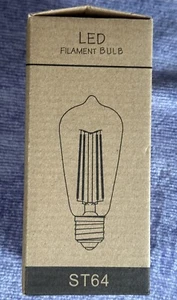 Vintage Edison Light Bulb E27 Edison Screw Bulb ST64 - Picture 1 of 3