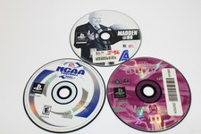 Playstation PS1 Madden 99 / NCAA Football 2001 / NFL Blitz - 3 Game Disc Lot