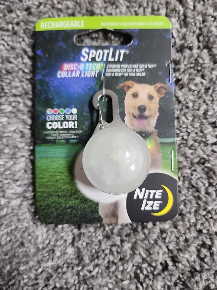 SpotLit Disc-O Tech Collar Light For Walks And More, Med Size - Image 1 of 1