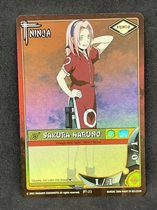 NARUTO TCG LA FORZA DELLA FOGLIA SAKURA HARUNO NI-03 HOLO ITA NM - Picture 1 of 2