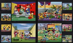 GRENADA GRENADINES SCOTT # 1309-1320, FULL SET DISNEY 1991 PHILA NIPPON, MIKKEY - Picture 1 of 6