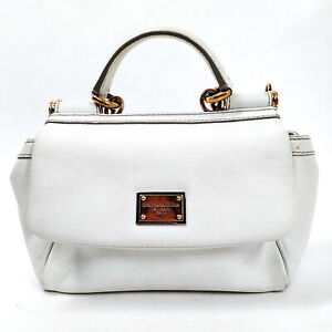 Dolce&Gabbana Hand Bag  White Leather 1377216