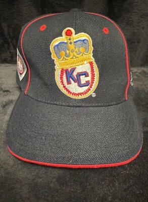 Gorra de béisbol ajustable vintage Big Boy Head Gear Kansas City Monarchs NLBM sistema operativo Foto 1 de 4