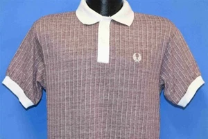 CAMISA POLO DE GOLF VINTAGE AÑOS 80 FRED PERRY ROJO BLANCO A RAYAS HECHA EN ESTADOS UNIDOS GRANDE L - Imagen 1 de 4