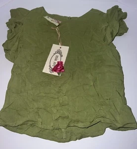 Mia Joy By Joyfolie Sage Green Blouse Top Sz 7 New - Picture 1 of 3