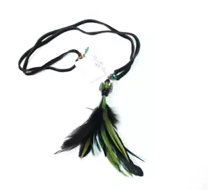 Suzanna Dai Necklaces gold plated feather crystal multi colors women's fashion - Picture 1 of 4