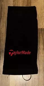 TaylorMade Embroidered Golf Towel 16x26 Black  - Picture 1 of 2