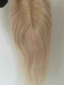 Tillstyle blonde human hair blonde clip in hair toppers for women mono base - Picture 1 of 8