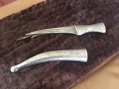 Antique OLD  Jambiya Dagger - three Blade weapon North Africa-moslem India - Image 1 of 4