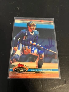 1991 Stadium Mike Fitzgerald autograph Montreal Expos - Picture 1 of 1