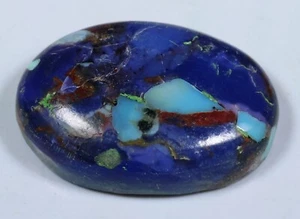 GEMMA CABOCHON OVALE TURCHESE VIOLA 13 CT FJ-867 - Foto 1 di 5