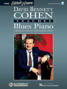 David Bennett Cohen Teaches Blues Piano Vol 1 Homespun Play-Along Book Audio