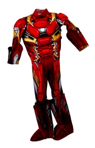 Avengers "Iron Man" Child Deluxe Jumpsuit No Helmet, Gloves Size S - Picture 1 of 15