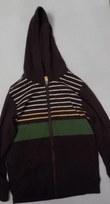 Sudadera con capucha Crazy 8 marrón y verde para niño talla S 5-6 5 6 niños cremallera frontal manga larga Foto 1 de 4