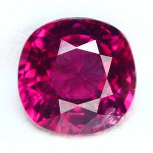 1,92 ct Plendent Mix Kissen 7 x 7 mm 100 % natürlicher rötlich rosa Rhodolith - Bild 1 von 5