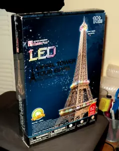 EIFFEL TOWER LED 3D Puzzle (2000s, Kit) BRAND NEW: 15.4" X 14.2" X 30.7": 14+ - Picture 1 of 8