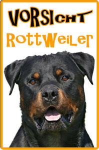 ROTTWEILER - A4 Metall Warnschild SCHILD Hundeschild Alu Türschild - RTW 13 T8