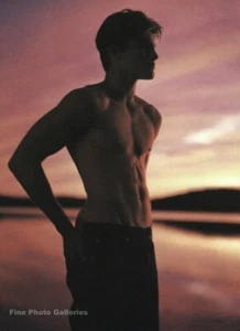 1990s Vintage BRUCE WEBER Semi Nude Male Sunset Lake Portrait Photo Art 11X14 - Picture 1 of 1