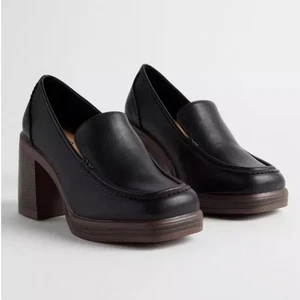 Torrid schwarze Plateau-Loafer mit Absatz veganes Leder Schuhe neu ohne Karton Damen 8W - Bild 1 von 9