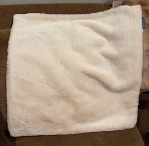 LoveSac Überwurf Kissenbezug Elfenbein Kunstfell Neu 24 x 24 Zoll - Bild 1 von 2